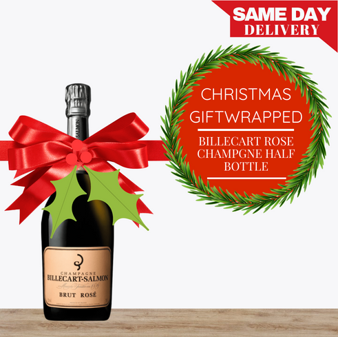 Mini Rose Champagne Christmas Gift-Wrapped