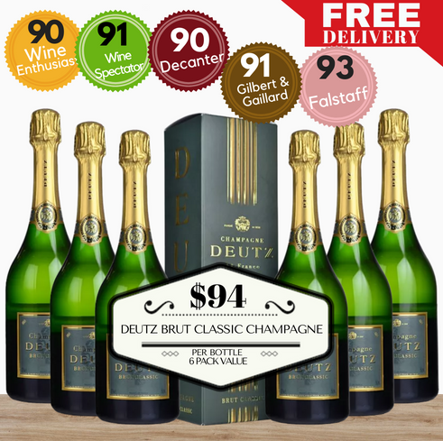 Deutz Brut Classic Champagne - Gift Box  - 6 Pack Value