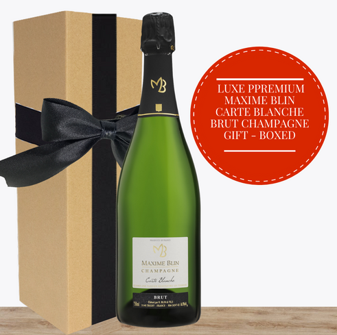 Luxe Gift Pack - Premium Maxime Blin Carte Blanche Brut Champagne - Gift Box with Card