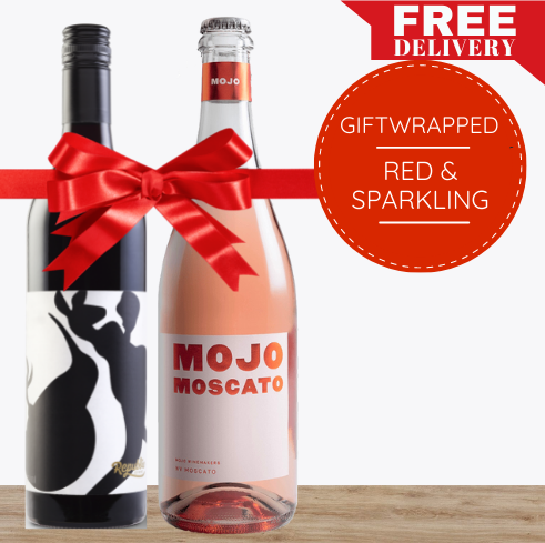 Red & Sparkling Wine Gift-Wrapped