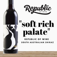 South Australian Shiraz by Republic of Wine. Great value wines exclusive to Pop Up Wine Singapore. Buy online and save money. Same day delivery daily.