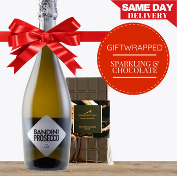 Sparkling Wine & Gourmet Chocolate - Gift Wrapped