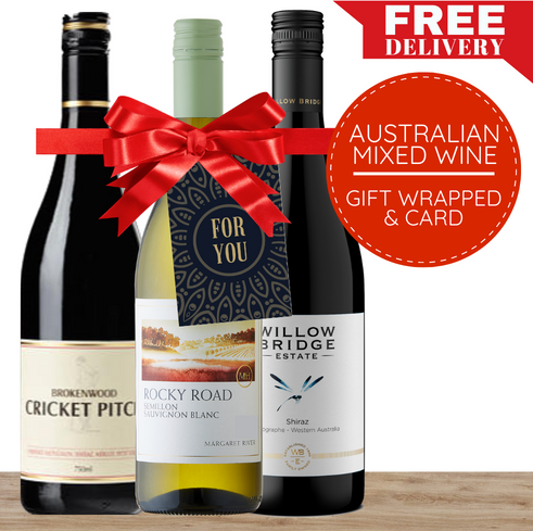 Australian Mixed Wine Gift Wrapped