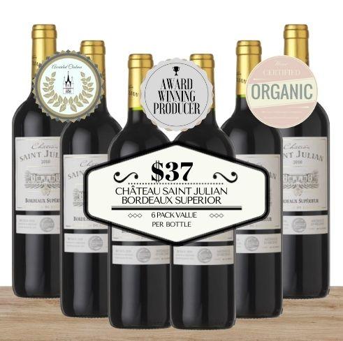 Buy this 6 pack of Château Saint Julian Bordeaux Superior from Pop Up Wine, Singapore's favourite online wine store. Buy in bulk and save. Perfect box of champagne for events, parties, weddings, and gifts. Same-day wine and champagne delivery today to your door.