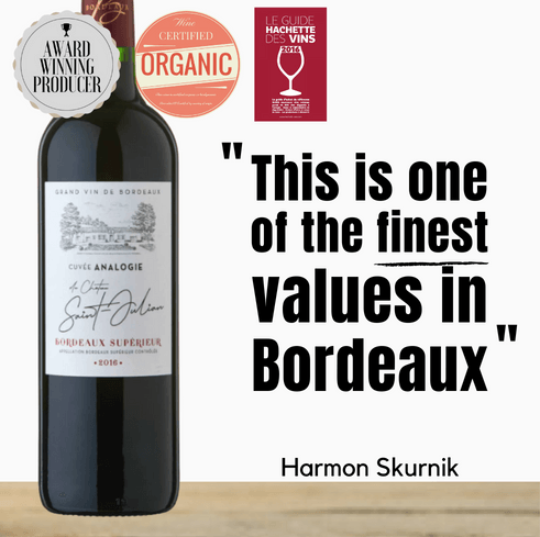 Château Saint Julian Bordeaux Superior (Organic) 2016 ~ Bordeaux, France - Pop Up Wine