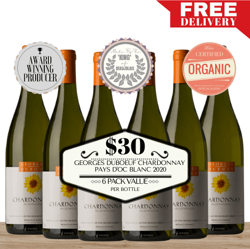 Georges Duboeuf Chardonnay Pays D'OC Blanc - 6 Pack Value