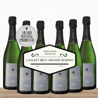 Langlet Brut Grande Réserve Champagne - 6 Pack Value - Pop Up Wine