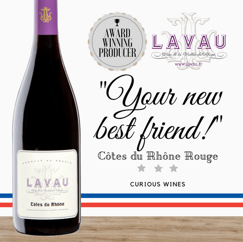 Lavau Cotes du Rhone Red 2018 - Rhone, France - Pop Up Wine