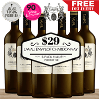 Lavau Envyfol Chardonnay - Languedoc-Roussillon, France - 6 Pack Value
