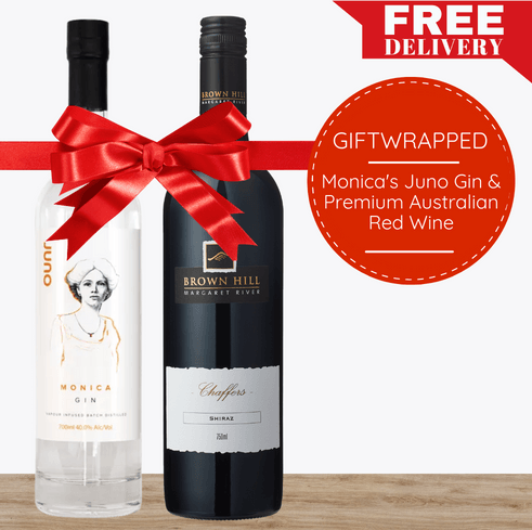 Monica's Juno New Zealand Gin & Premium Australian Red Wine - Gift Wrapped - Pop Up Wine