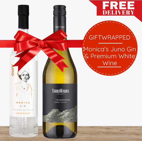 Monica's Juno Gin & Premium White Wine - Gift Wrapped