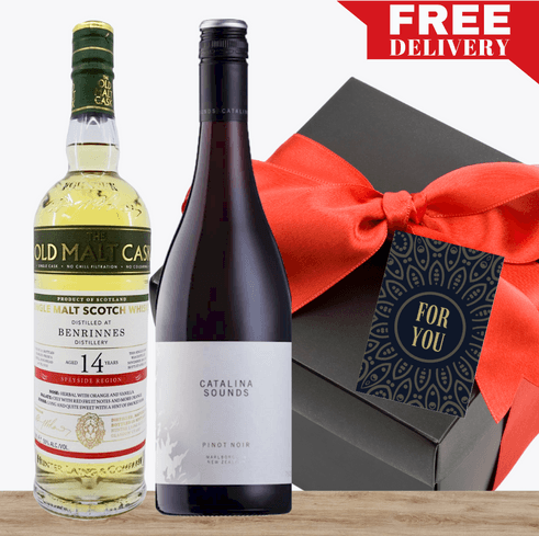 New Zealand Pinot Noir & Scottish Whisky Gift Box with Card