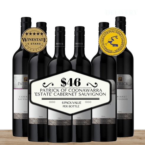 Patrick of Coonawarra Estate Cabernet Sauvignon 2016 ~ Coonawarra, South Australia - 6 Pack Value - Pop Up Wine