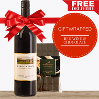 Red Wine & Gourmet Chocolate - Gift Wrapped