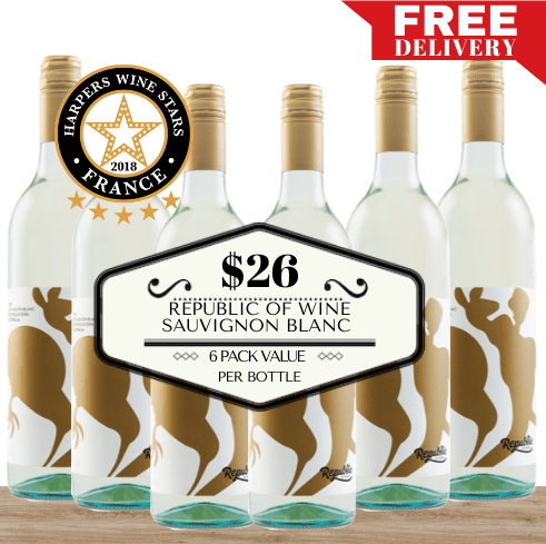 Republic of Wine Sauvignon Blanc ~ South Australia, Australia ~ 6 Pack Value