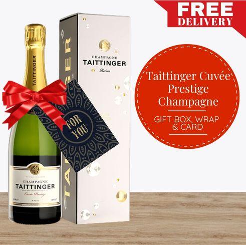 Taittinger Cuvée Prestige Champagne Gift Box, Wrap & Card - Champagne, France