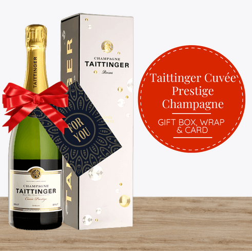 Taittinger Cuvée Prestige Champagne Gift Wrap & Card - Champagne, France - Pop Up Wine